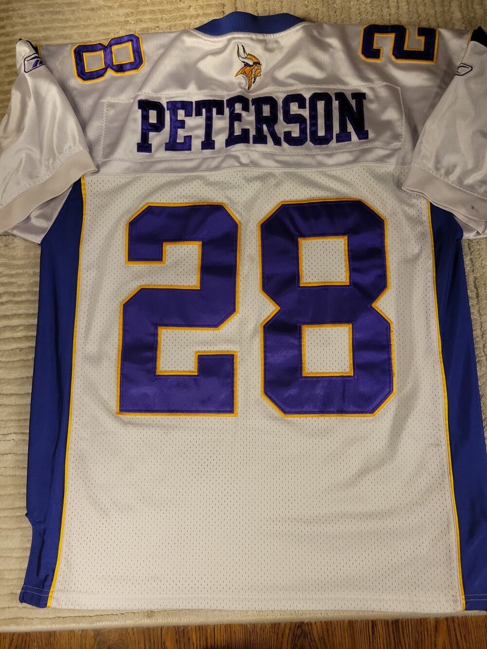 Reebok Adrian Peterson Minnesota Vikings Football Jersey Mens Size 50 XL Adult